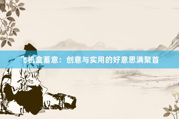 飞机盒蓄意:创意与实用的好意思满聚首
